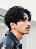 センターパートフェザーパーマフェザーショートニュアンスパーマ