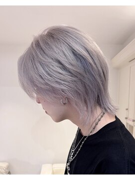 ベレーザ 川越(Beleza) ba20443_シルバーアッシュハイトーンカラー透明感マッシュウルフ