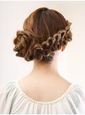 【ヘアセット専門店Mature】リボン編み込み