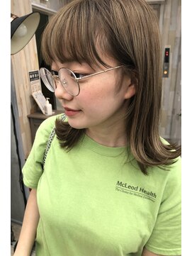 ナンバー アンフィール 渋谷(N° anfeel) 丸みバング×ベージュ