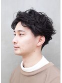メンズカット「センターパートパーマ」