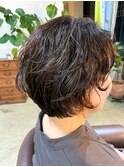 脱白髪染めパーマ」