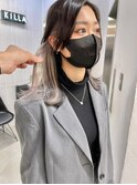 インナーカラーショコラアッシュヘルシースタイル波巻きぎゃう