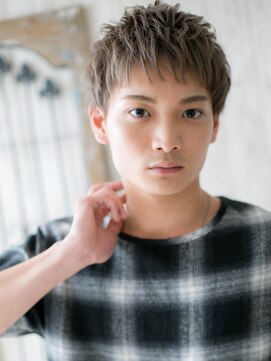 トニーアンドガイメン ホテル京阪仙台店(TONI&GUY MEN) 外国人風ハイトーンカラーのカジュアル耳だしショートヘアf仙台