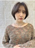 シースルーバング　大人ショートボブ　表参道青山　30代40代