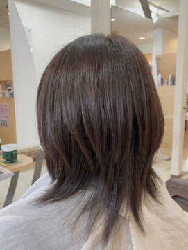 カットハウス はさみの部屋 ウルフショートレイヤー/髪質改善/ラベンダーグレージュ/前髪有