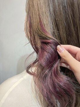 フレイムス ヘアアンドリラックス 大宮東口店(Frames) イヤリングカラー/purple