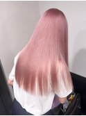 9064ベビーピンクハイライトミルクティーピンクハイトーンカラー