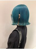 ダブルカラーブルーベージュカラーケアブリーチハイトーンカラー