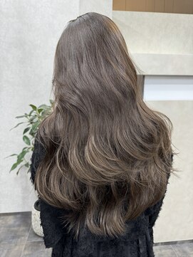 オズ 郡山桑野店(OZ) 黒髪ボブルフネビージュ小顔ワンレン