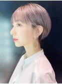 似合わせカット刈り上げボブマロンベージュ_8632