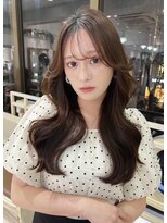 フォルテ 城北店&nbsp;ベージュグレー黒髪レイヤーくびれヘア小顔10代20代30代40代