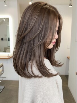 エル 新小岩(elu) 美髪/ワイドバング/レイヤーカット/くすみベージュ/新小岩駅