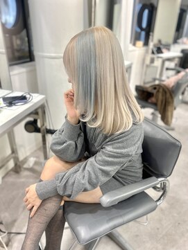 ユーフォリア 渋谷グランデ(Euphoria SHIBUYA GRANDE) デザインカラー　カチューシャカラー　水色