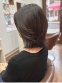 白髪染め白髪ぼかし大人かわいいミディアムショートボブ40代50代
