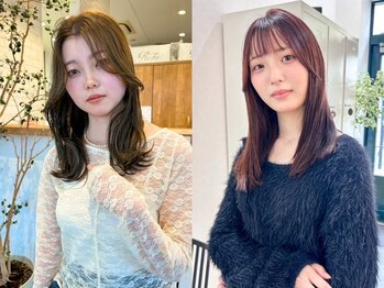 アンドファインヘアービューティー(AND FINE hair beauty)の写真/【白楽町/お子様同伴可】顔まわりレイヤーと透明感のある艶髪をかなえる髪質改善カラーでオシャレ美髪を☆