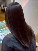 グレージュカラー レイヤーカット 髪質改善 ストレートヘア