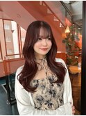髪質改善×韓国風レイヤーカット×ピンクラベンダー