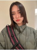 ぱつっとボブ・ショート/タッセルボブ/くびれ/20代/ぱっつん