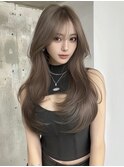 レイヤーカット グレージュ 韓国ヘア ワンホン