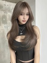 ランテルディ 渋谷(LANTERDIT)&nbsp;レイヤーカット グレージュ 韓国ヘア ワンホン