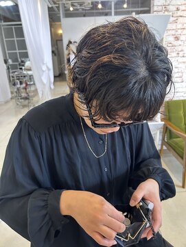 エミュ 中央駅店(eMu) マッシュショートニュアンスパーマ