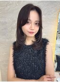 暗めカラー/韓国風巻き/レイヤーカット/髪質改善/縮毛矯正/池袋