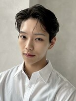 ルーシー 渋谷(LUCEY) センターパートニュアンスパーマフェザーパーマ波巻きパーマ