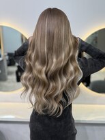 ラピス 福岡天神店(Lapis) ミルクティーベージュ×エクステハイライト