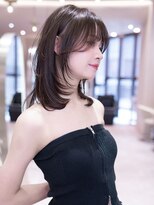 ハバナ 天神(HAVANA)&nbsp;20代大人ガーリーミディアムレイヤーカット/ダークアッシュ