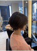 【藤岡】丸みショートボブ｜美シルエットヘア