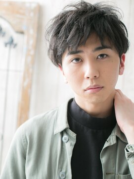 モッズヘア メン 仙台愛子駅前店(mod's hair men) 20代30代無造作ブラック大人ツイストシャドウパーマb仙台愛子