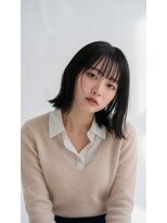 コートフィールエー(CO_T feel.a)&nbsp;ぷつっとラインが可愛い◎ウェット質感のシースルーボブ