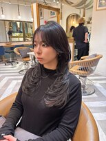 ロンドアベニール 北千住(Lond avenir)&nbsp;レイヤーカット/グレージュブラウン/韓国巻き/顔周りカット