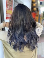 アスイン(asuin)&nbsp;ブルー系バレイヤージュ