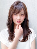 アグノス 青山(Agnos) 小顔カットロングレイヤー♪セミウェットウェーブオリーブカラー