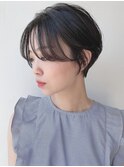 【morio 原宿】大人黒髪マッシュショート 耳かけ