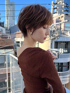 ロンド パルティール 大宮(Lond partir) 外ハネボブセクションカラーグラデーションカラーペールベージュ