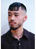MEN'SHAIRツーブロック束感ショート波巻きハイライト54