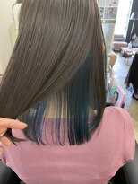 ジール(ZEAL)&nbsp;インナーカラー×ターコイズブルー