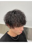 【波巻きパーマ】 マッシュパーマ 束感ショート