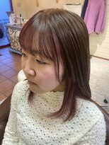 リンネ(RINNE) ピンクベージュのフェイスフレーミング