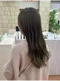 超透け感オリーブカラー 顔まわりレイヤー 透明感カラー  YUKI