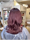 ワインレッド　ブリーチ　髪質改善　カラー　ヘッドスパ