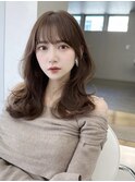 ハッシュカット/フルバング/似合わせカット/レッドブラウン/銀座