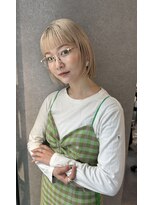 リラス 博多(rilas)&nbsp;外はねボブ　ハイトーン　ワイドバング　オン眉