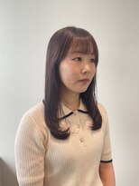 サラ ビューティー サイト 古賀店(SARA Beauty Sight)&nbsp;顔周りレイヤー/レイヤーカット/レイヤー/オレンジブラウン