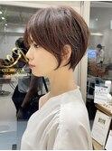 ★前下がりショートボブハンサムショートカットカラーパーマケア
