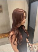 【foto 新宿】ブリーチなしダブルカラー/ワインレッド