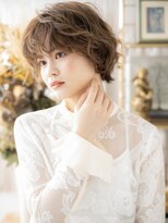 カバーヘア ブリス 上尾西口店(COVER HAIR bliss)&nbsp;フレンチカジュアル小顔くせ毛風ボブパーマh3上尾20代30代40代